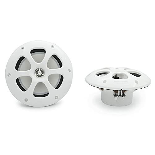 Kenwood KFC-1613MRW - 6.5 Inch 2 Way Coaxial Waterproof Marine/Motorsports/Car Speakers, Pair, 4 Ohm, 100 Peak Watts (White) Kenwood KFC-1613MRW - 6.5 Inch 2 Way Coaxial Waterproof Marine/Motorsports/Car Speakers, Pair, 4 Ohm, 100 Peak Watts (White)